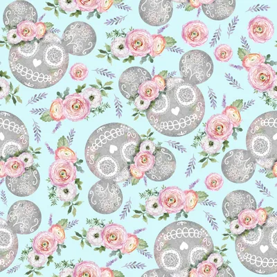 a seamless pattern with roses and skulls